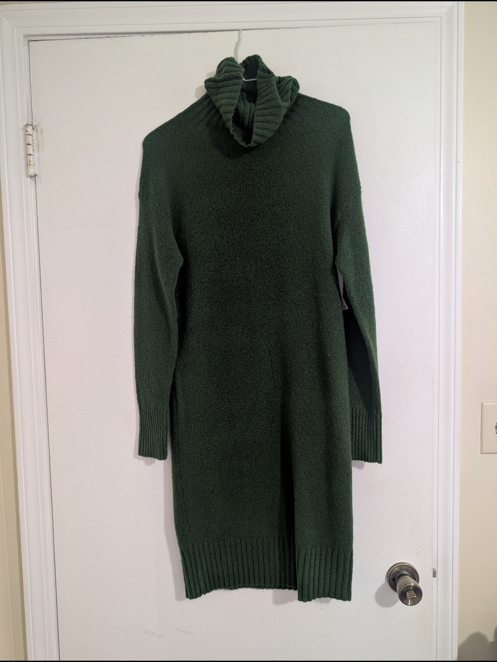 Abound NWT Turtleneck Long Sleeve Knit Sweater Dress Size XS Forest Green
